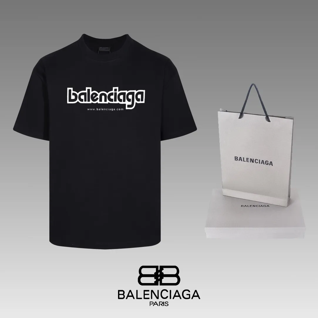 #「 Quality」 《BALENCIAGA 》24SS Classic T Quality - 2 - os 220 -26 280g - 320g - Quality ：Black White Size: XS-S-M-L